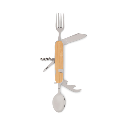 MULTIFUNCTION CUTLERY SET in Brown