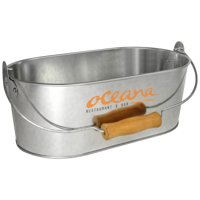 STAINLESS STEEL METAL OVAL CADDY
