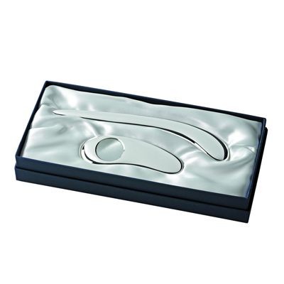 LETTER OPENER & MAGNIFIER GLASS GIFT SET in Silver