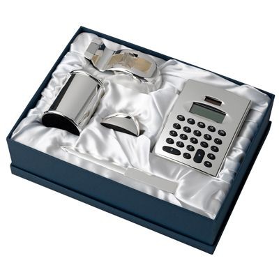 METAL DESK GIFT SET in Silver