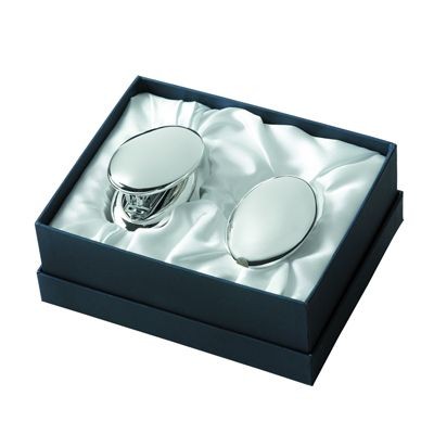 PENCIL SHARPENER & STAPLER GIFT SET in Silver