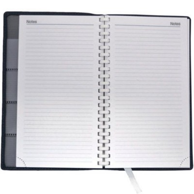 CHELSEA LEATHER COMB BOUND POCKET NOTE BOOK WALLET with Acetate Pockets