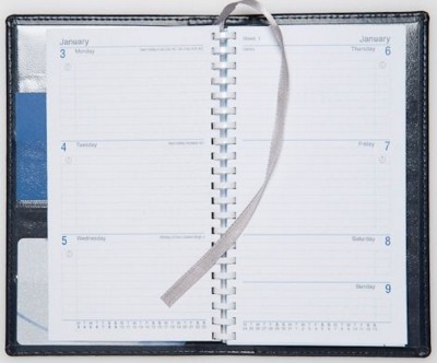 CHELSEA LEATHER POCKET DIARY WALLET with Comb Bound Insert with Acetate Pockets