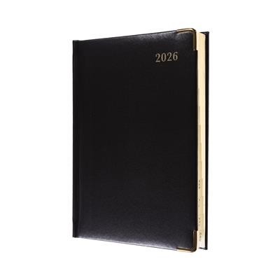 COLLINS CLASSIC COMPACT WEEK TO VIEW APPOINTMENT DIARY in Black