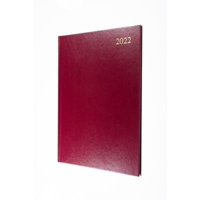COLLINS ESSENTIAL A4 WEEK TO VIEW DIARY in Burgundy