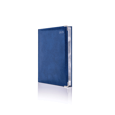 COLOMBIA DELUXE A5 DAILY DIARY SILVER TRIM