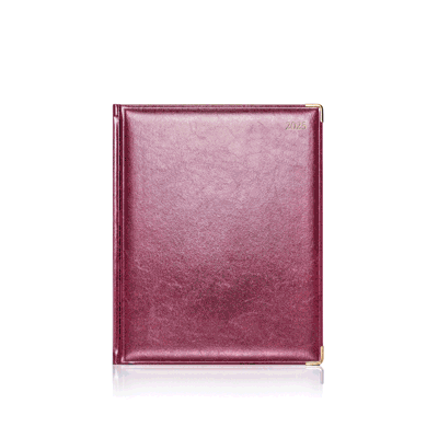 COLOMBIA DELUXE QUARTO WEEKLY DIARY GOLD GILT TRIM