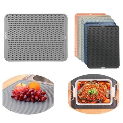 SILICONE DISH DRYING MAT FOR MULTIPLE USAGE