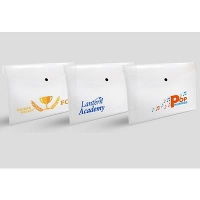 A5 POPPER WALLET in Gloss Transparent