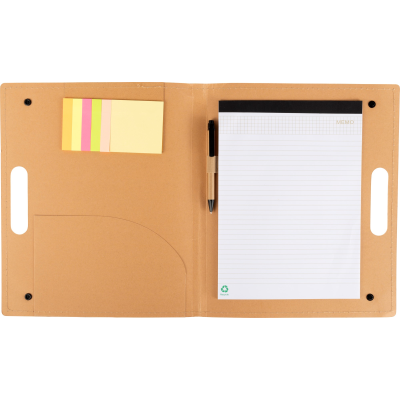 CARDBOARD CARD WRITING FOLDER in Brown