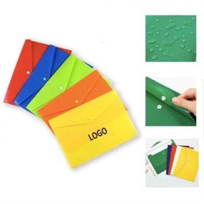 CLEAR TRANSPARENT PLASTIC ENVELOPE FILE POCKET