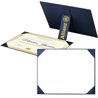 DESK CERTIFICATE HOLDER with Stand Vinyl Film - PROMOTIONAL CORPORATE GIFT