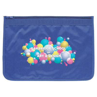 NYLON DOCUMENT WALLET in Royal Blue