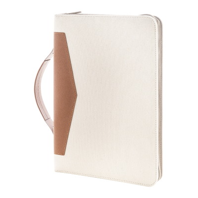 RECYCLED CANVAS DOCUMENT FOLDER in Natural