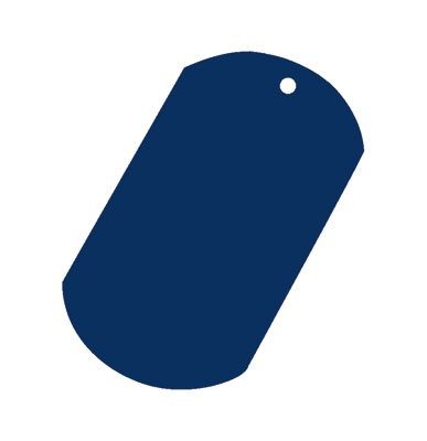 ALUMINIUM METAL DOG TAG in Blue