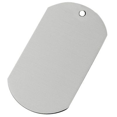 ALUMINIUM SILVER METAL DOG TAG