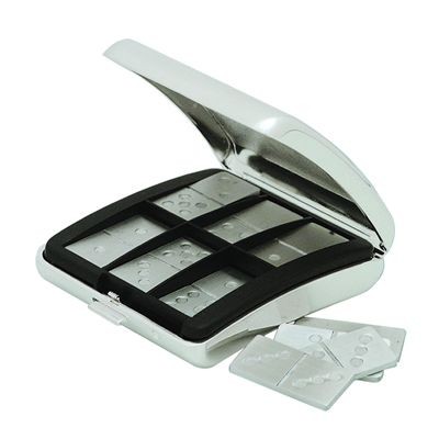 DOMINO GAME SET in Silver