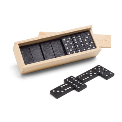 MIGUEL DOMINO GAME in Wood Box with Lid