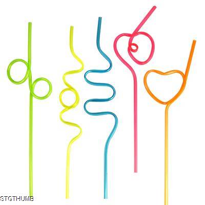 CURLY STRAWS - ASSORTED SHAPE