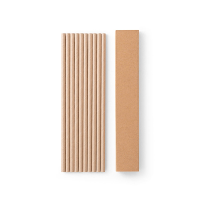 LAMONE SET OF 10 KRAFT PAPER STRAWS in Natural
