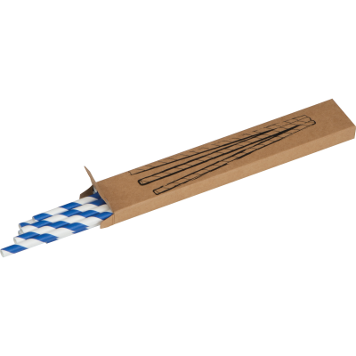 PAPER STRAWS 10 PIECES in Blue