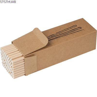 SET OF 100 DRINK STRAWS MADE OF PAPER in Brown