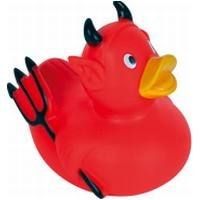 DEVIL RUBBER DUCK in Red & Black