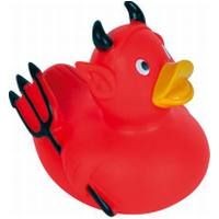 DEVIL RUBBER DUCK SMALL in Red & Black