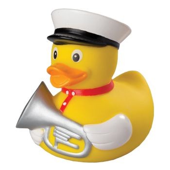 TRUMPETER SQUEAKING RUBBER DUCK