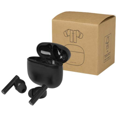 ALTERF RECYCLED PLASTIC TRUE CORDLESS BLUETOOTH® HEAD SET with Silicon Eartips
