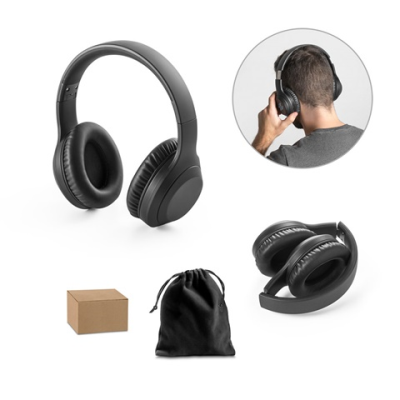 BETTENCOURT FOLDING CORDLESS HEADPHONES with Anc & 15H of Autonomy on Recycled Abs