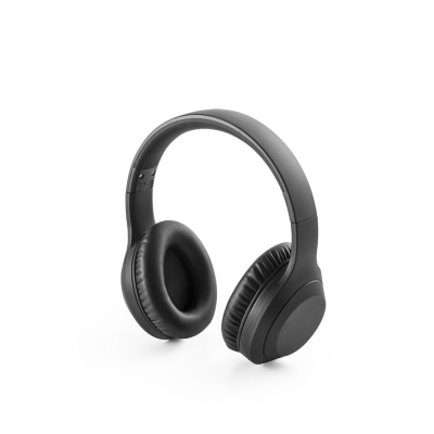 BETTENCOURT FOLDING CORDLESS HEADPHONES with Anc & 15H of Autonomy on Recycled ABS in Black