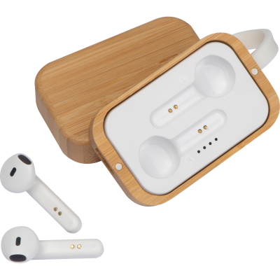 BLUETOOTH HEADPHONES BARCELONA in Beige  - PROMOTIONAL CORPORATE GIFT