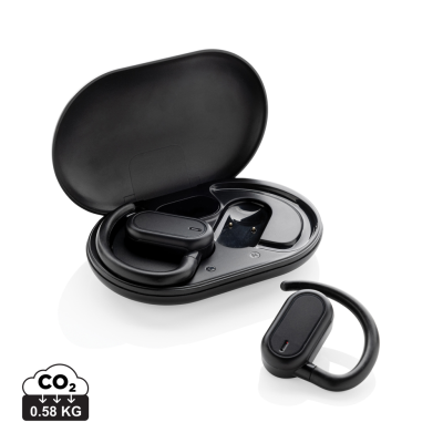 FITSOUND RCS RECYCLED PLASTIC OPEN EAR TWS EARBUDS in Black