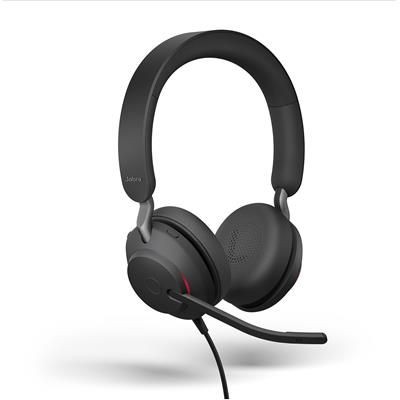JABRA EVOLVE2 40 USB-A MS TEAMS CERTIFIED, STEREO HEAD SET in In Black