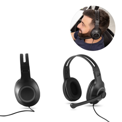 KILBY ADJUSTABLE HEADPHONES with Microphone in ABS & Pp