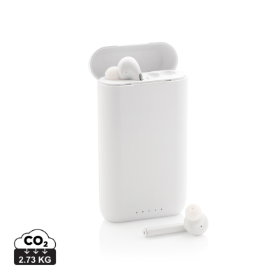 LIBERTY TWS EARBUDS with 5,000 Mah POWERBANK in White