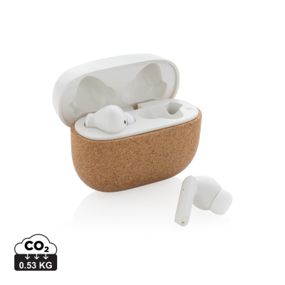 OREGON RCS RECYCLED PLASTIC AND CORK TWS EARBUDS in Brown