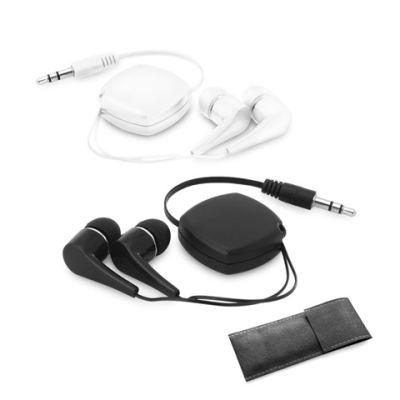 PINEL RETRACTABLE EARPHONES with 075 M ABS Cable