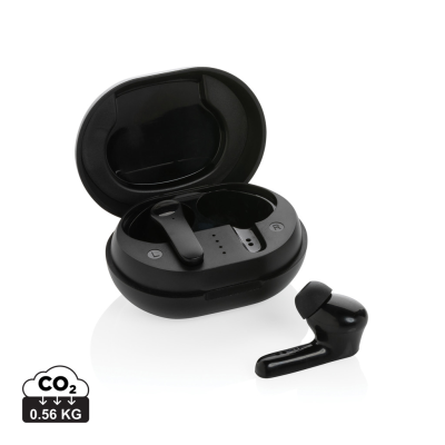 RCS STANDARD RECYCLED PLASTIC TWS EARBUDS in Black