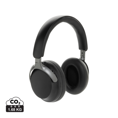 SOUNDPRO RCS RECYCLED PLASTIC ANC HEADPHONES in Black