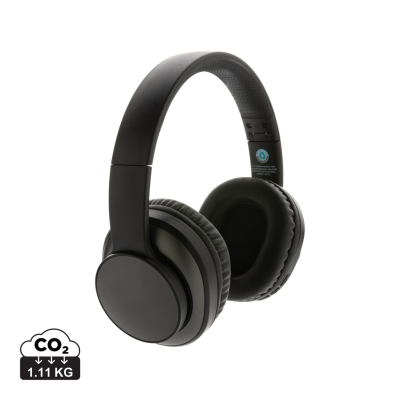 TERRA RCS RECYCLED ALUMINIUM METAL CORDLESS HEADPHONES in Grey