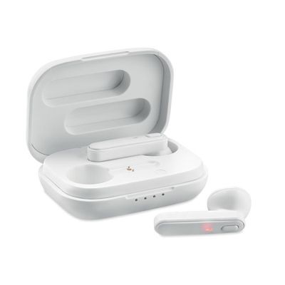 TWS EARBUDS with Charger Base in White