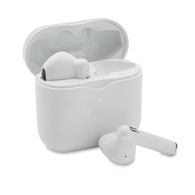 TWS EARBUDS with Charger Base in White