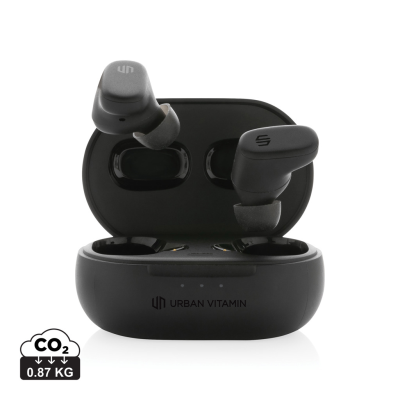 URBAN VITAMIN GILROY HYBRID ANC AND ENC EARBUDS in Black