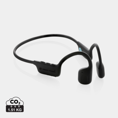 URBAN VITAMIN GLENDALE RCS RPLASTIC AIR CONDUCTIVE HEADPHONES in Black