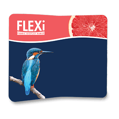 SMALL FLEXI CURVE FABRIC DISPLAY WALL