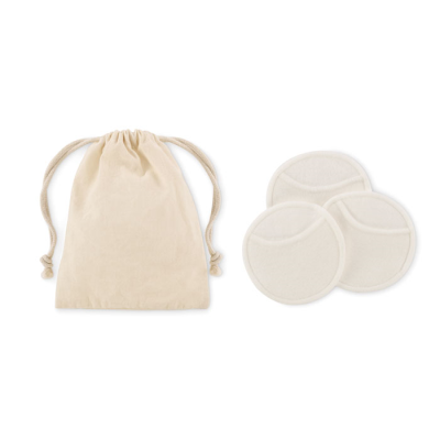 REUSABLE FACE CLEANING PAD SET in Brown