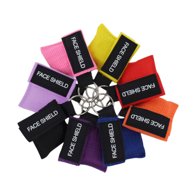 CPR FACE SHIELD with Valve Keyring Pouch