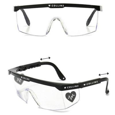 ANTI-FOG SAFETY GLASSES - BLACK FRAME